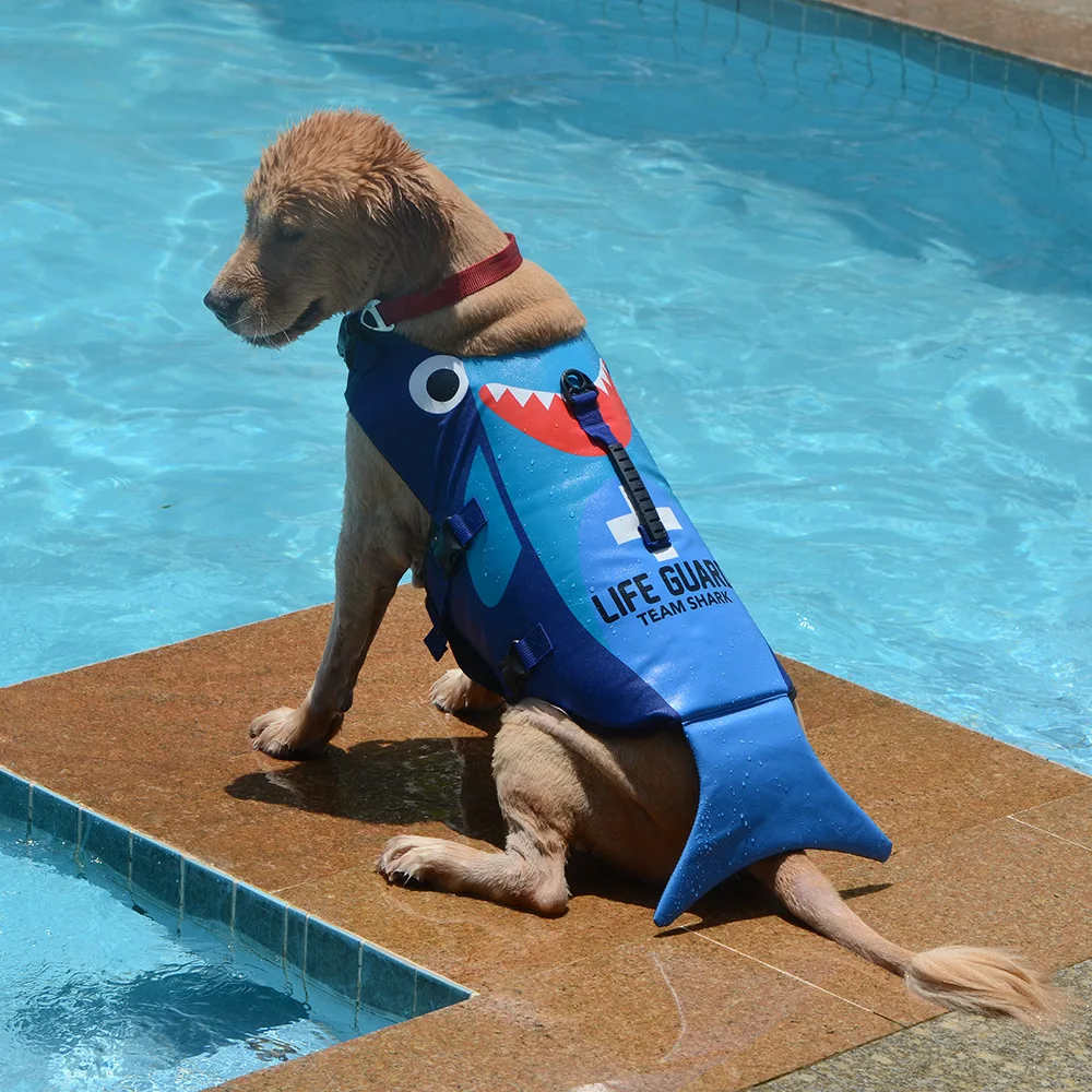 Petguider Pet Dog Life Jacket Summer Clothes Shark Lobster Cute Vest for Medium Large Dogs Swimwear | Дом и сад