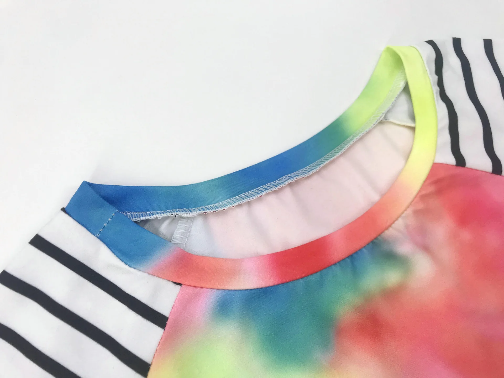 

2020 Summer Gradient Tie-dye Print Women's T-shirt O Neck Short Sleeve Harajuku Mujer Camiseta T Shirt Femme Streetwear Tee Tops