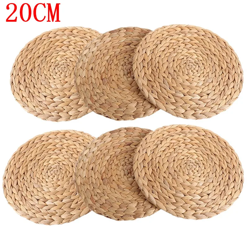 6 шт. в упаковке круглый плетеный ротанговый стол коврик 7 8 дюймов Плетеный