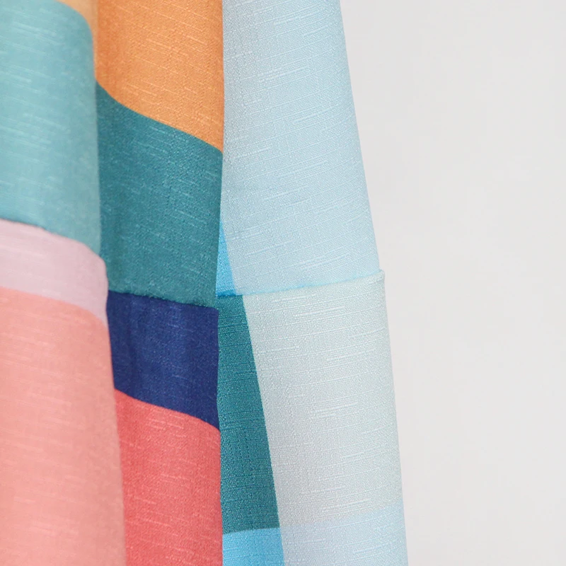 

Hit Color Loose Dress For Women O Neck Puff Sleeve Plaid Casual Drawstring Summer Dresses Female Fashion New Tide