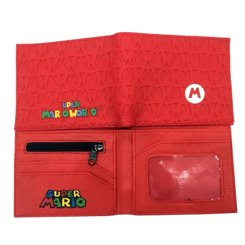 Бумажник с персонажами из мультфильмов Super Mario Bros Yoshi Mario, держатель для карт, кошелек с отделением для монет