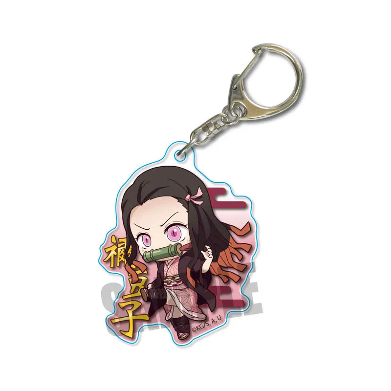 

Anime Demon Slayer Rengoku Key Chains Kimetsu No Yaiba Brinco Blade Of Ghost Keyring Student Backpack Fashion Couples Keychain