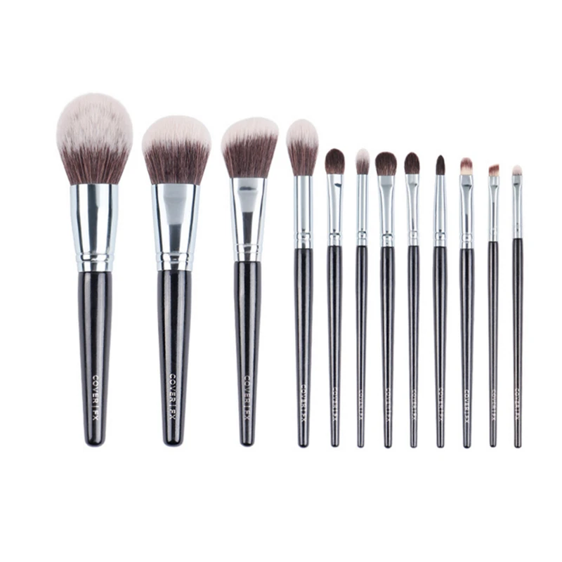 Покрытие FX 12 шт. набор кистей для макияжа из синтетического козьего волоса