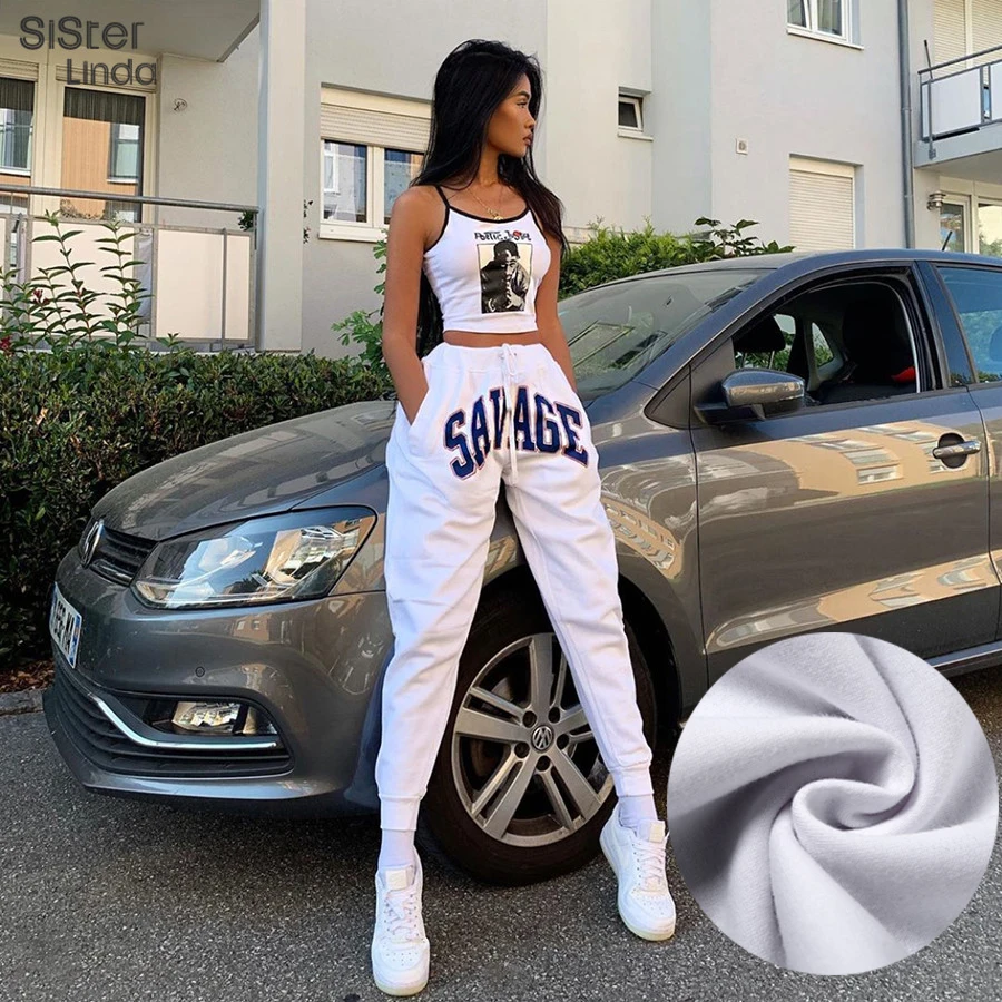 Брюки женские для фитнеса и бега модные повседневные тренировочные штаны с