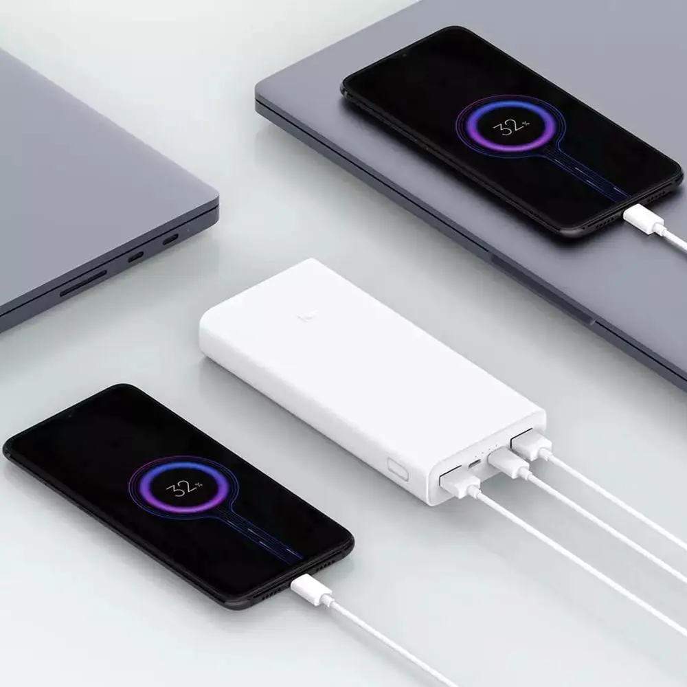 Xiao mi power Bank 3 20000 мАч портативное зарядное устройство с поддержкой QC3.0 Dual usb type-C mi внешний аккумулятор 20000 для телефона