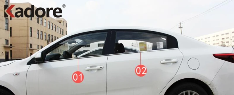 Для Kia Rio 4 X line 2018 2019 седан аксессуары из нержавеющей стали Нижняя оконная рама