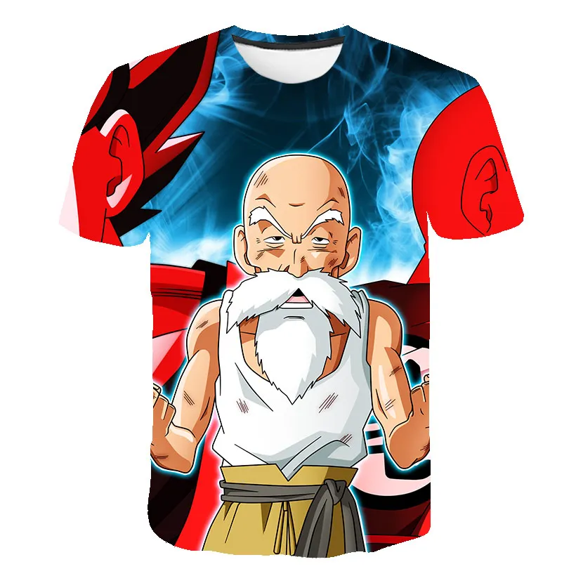 Dragon Ball 2020 летние футболки для мужчин с аниме принтом 3D Oogway Master Roshi Мужская