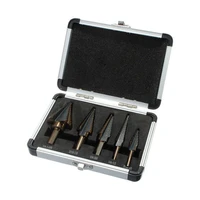 5pcsset drill bits hole drilling bits with aluminum case high speed steel replacement drills for metal woodworking