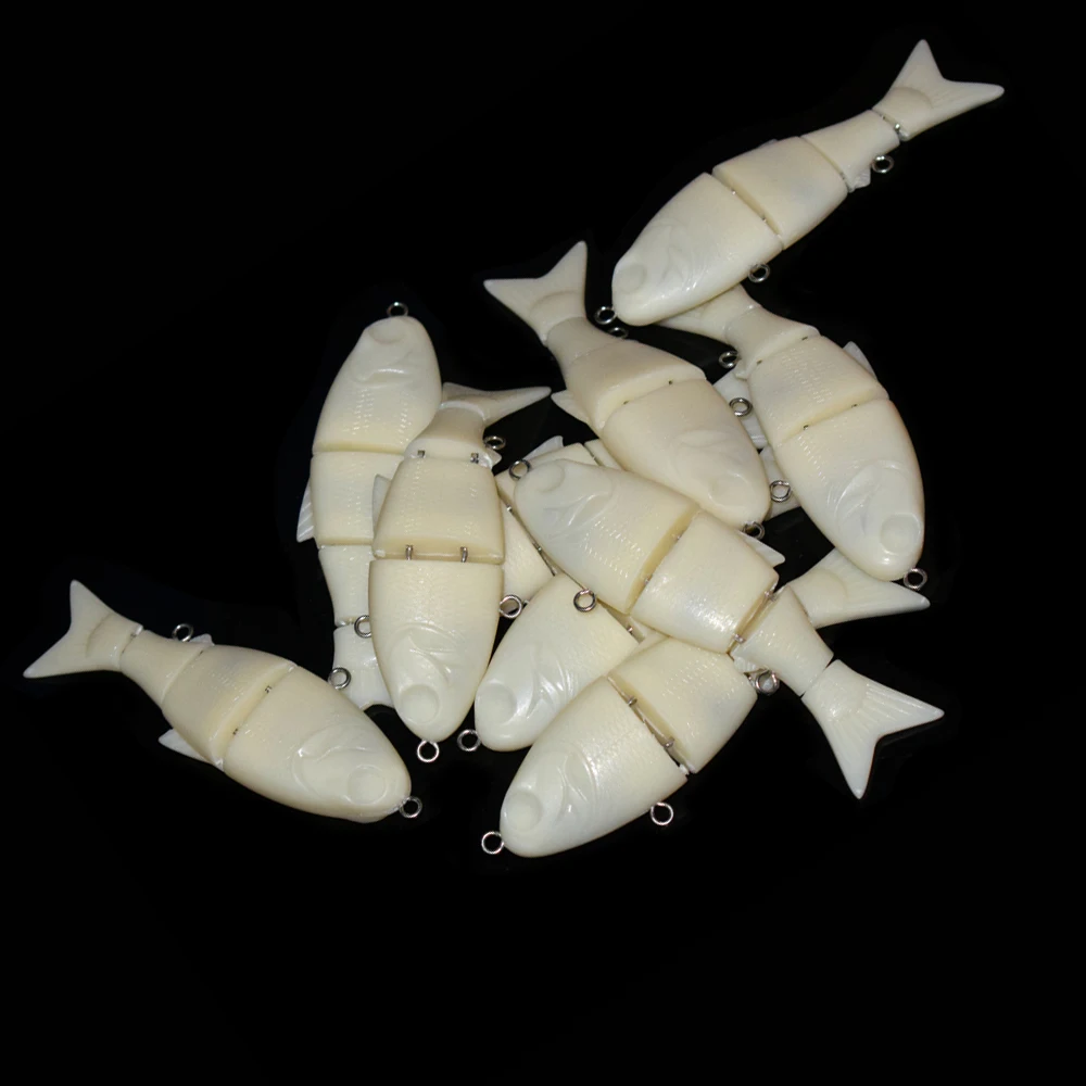 

CCLTBA 5pcs/lot 12CM 27.5G Blank Swimbait Sinking 4 Segment Strong Metal Contect Lure Body Multi Jointed Swimbait Wobblers