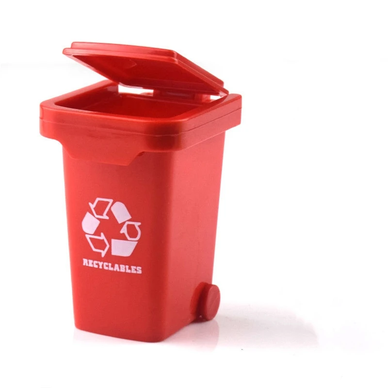 Разноцветные Мини-корзины для кукольного домика пластиковая мусорная корзина