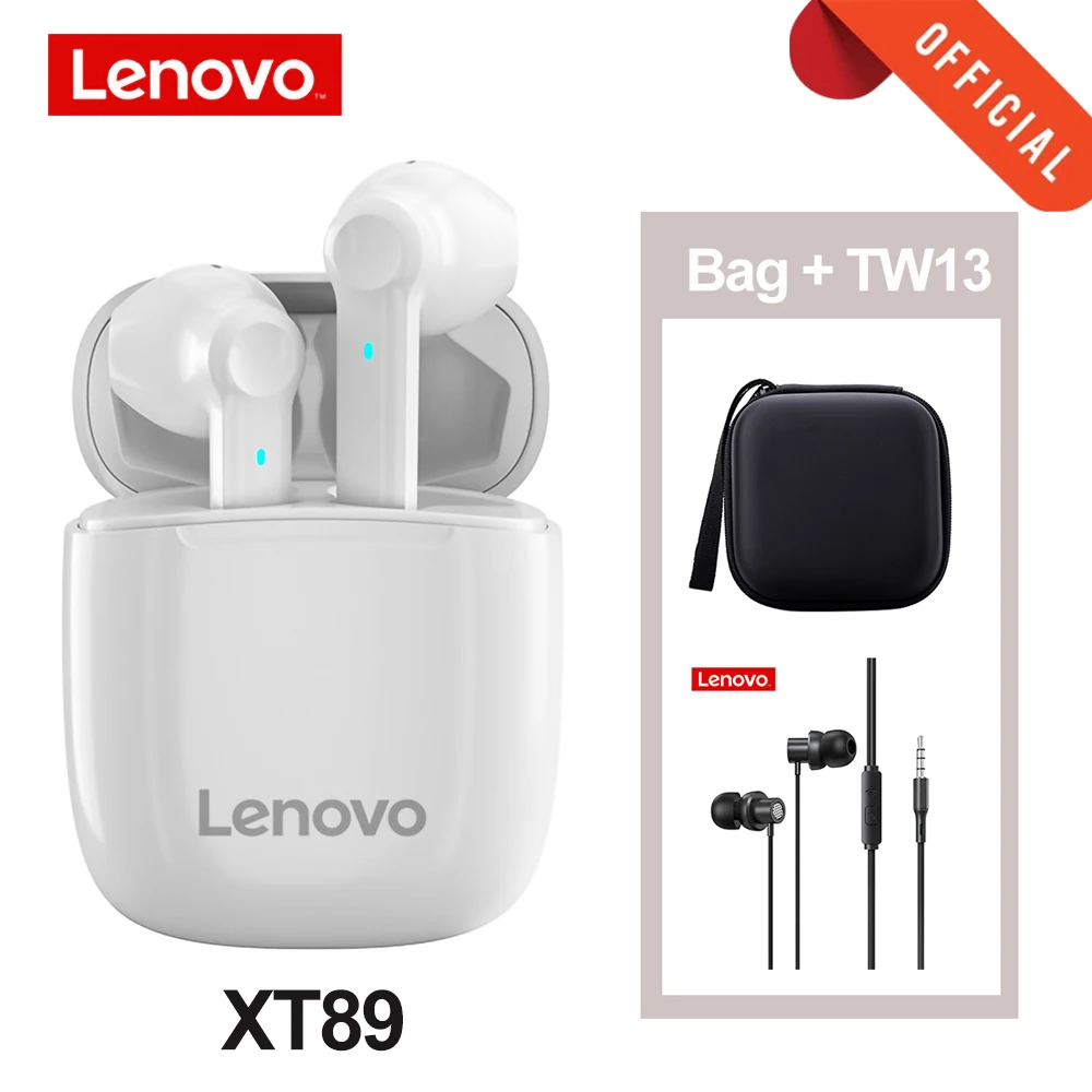 Hi Fi наушники Lenovo XT89 беспроводные с функцией декодирования звука стерео и басы