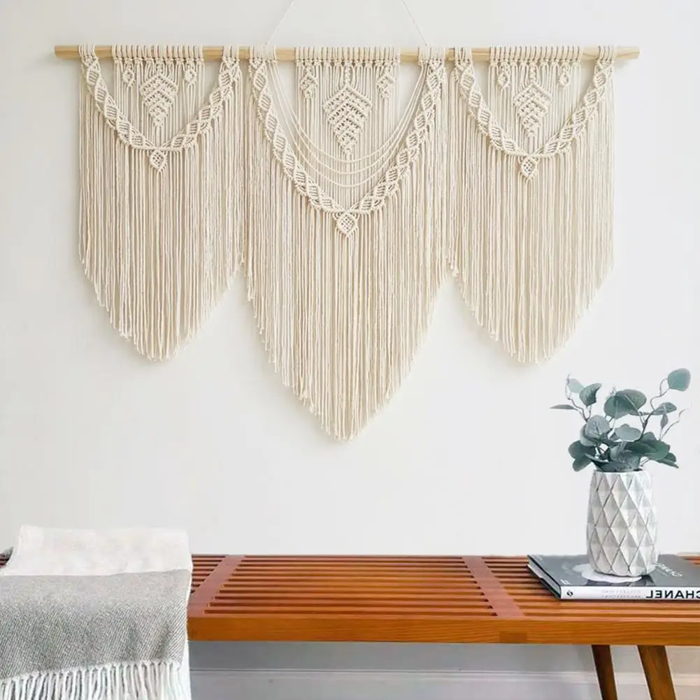 

Hand-woven Pendant Macrame Wall Hanging Boho Woven Tapestry Bohemian Crafts Room Decoration Gorgeous Tapestry For Home Decor