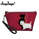 Мини-кошелек для косметики с забавными собаками и животными, женский кожаный мешочек для красоты, дорожная сумка-Органайзер, чехол для хранения туалетных принадлежностей