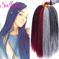 30rootspack sallyhair senegalese twist crochet braids crochet hair brown color braid hair ombre synthetic senegal braiding hair