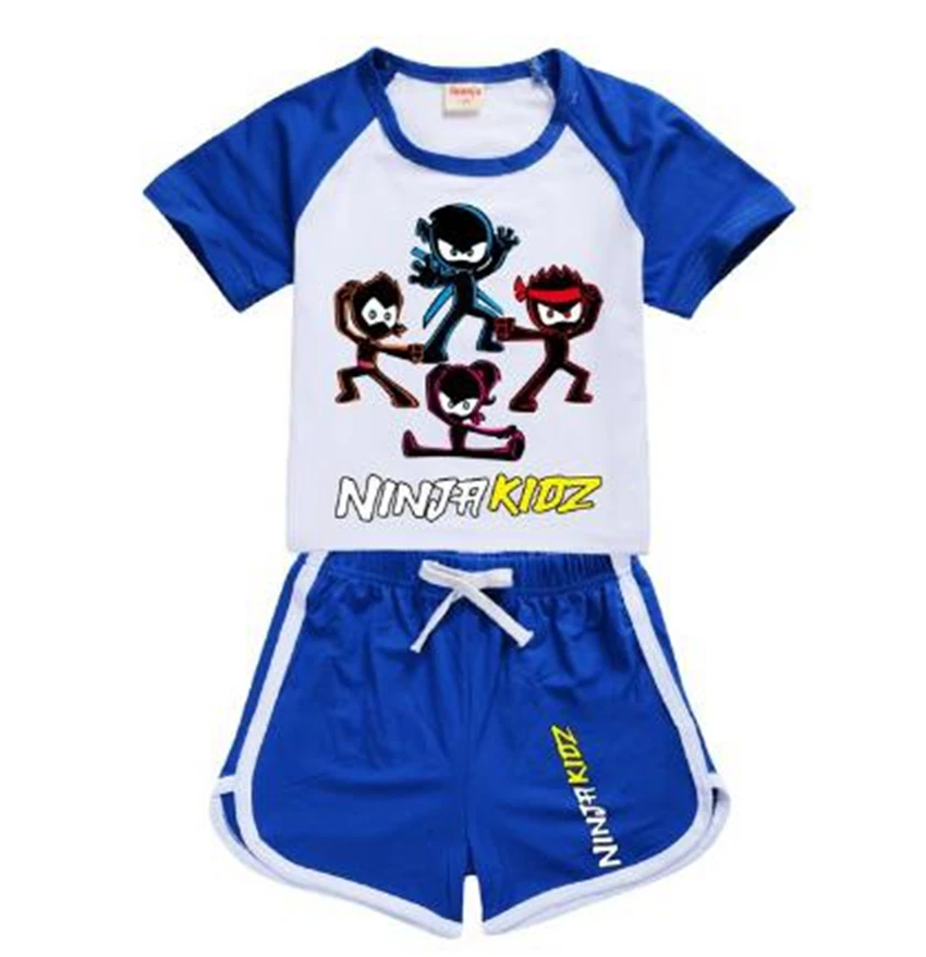 NINJA KIDZ 100-170 новинка футболка шорты Повседневный Спортивный костюм Детская