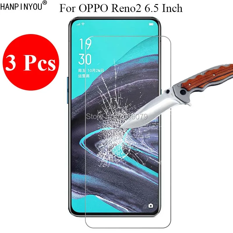 3 шт./партия, новинка, 9 H, 2.5D, закаленное стекло, Защита экрана для OPPO Reno2, Рино 2, 6,5 дюйма, защитная пленка+ инструменты для очистки