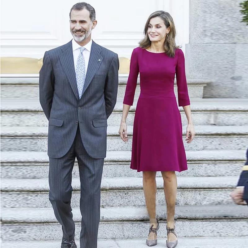 XF Queen Letizia один и тот же абзац официальные случаи для женщин Весна 2020 Новинка