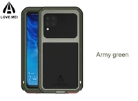lovemei for iphone 12 11 pro max case shock dirt proof resistant metal armor cover phone case for iphone 12 mini waterproof case