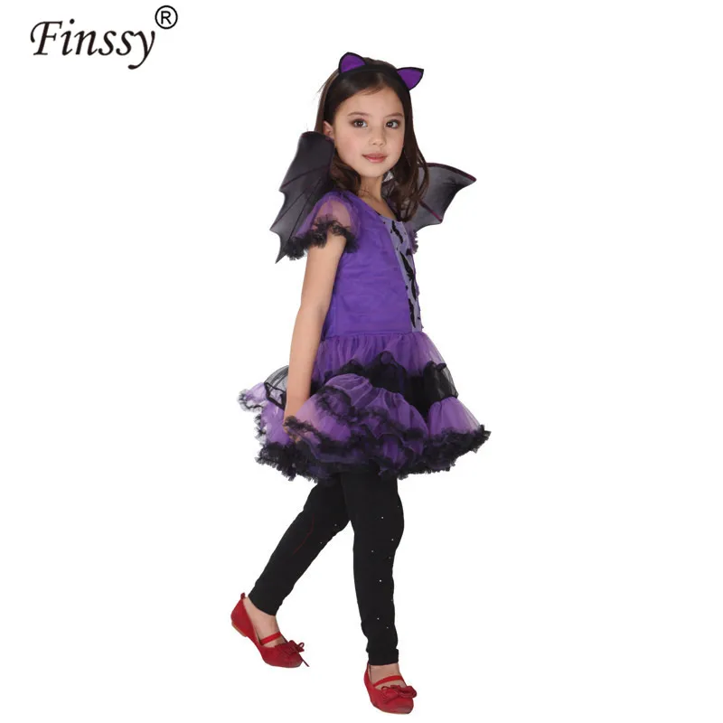 Детская юбка на Хэллоуин костюм вампира летучая мышь для женщин и девочек