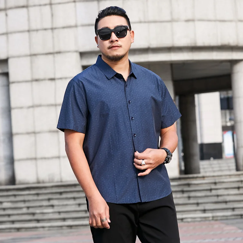 

2020 Summer High Quality New Arrival Fashion Male Young Formal Casual Men's Short Sleeved Shirt Super Large Plus Size 6xl7xl 8xl