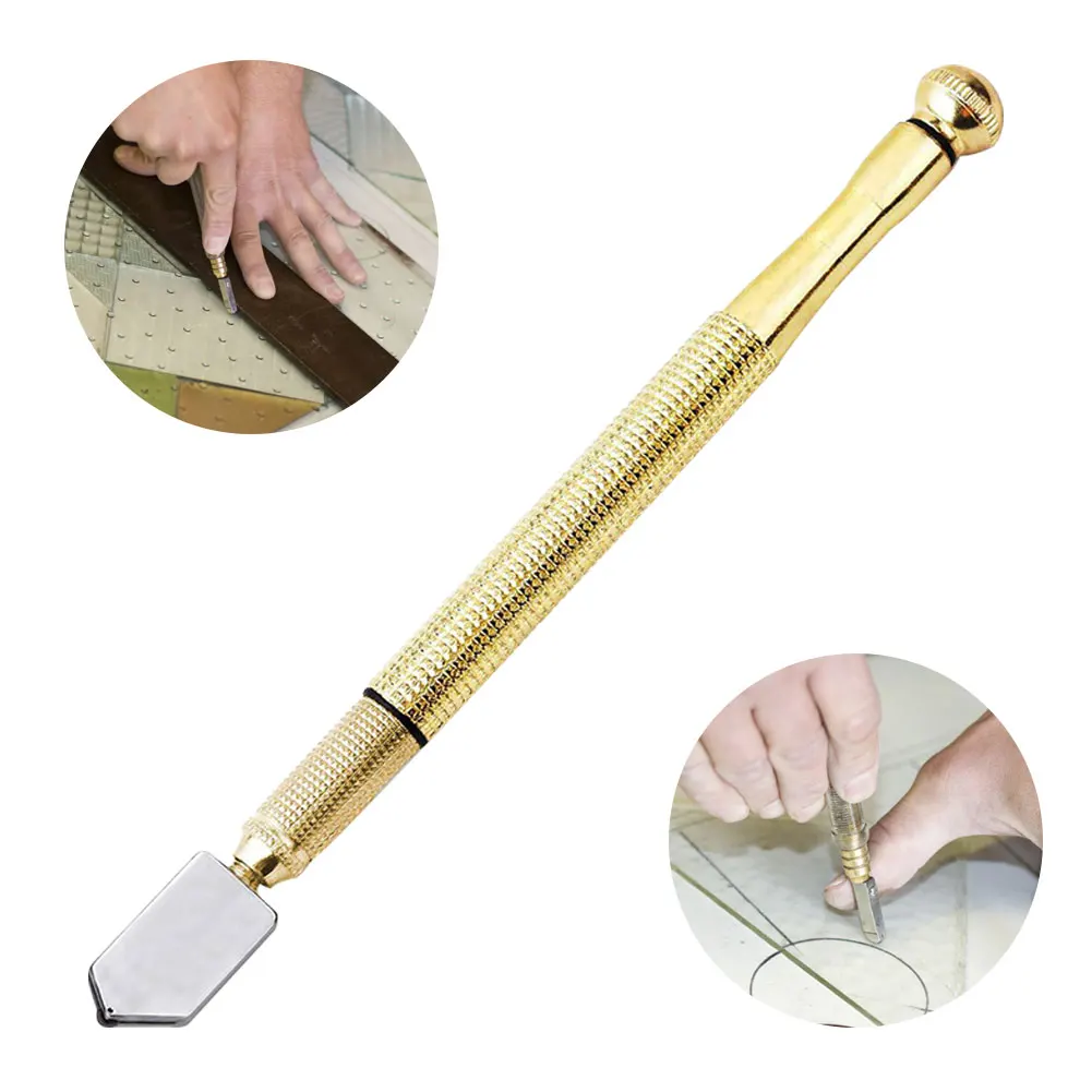 

Glass Chop Tool With Handle Glass Slicer Device Tile Slicer Multi-Function Chopper Golden Professional Glass Slicer Tool