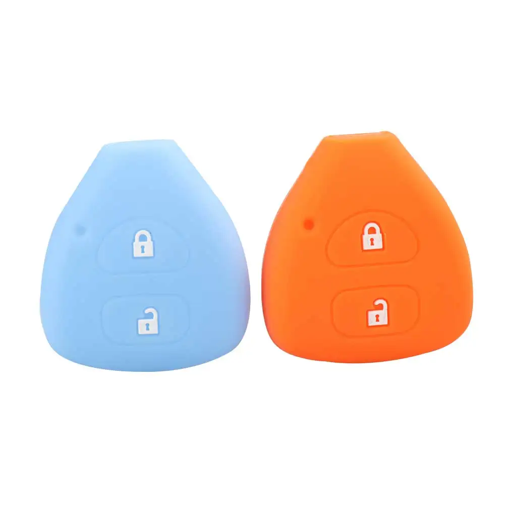 2 кнопки силиконовый чехол для ключа автомобиля для TOYOTA Corolla Hilux Vitz Vios Rav4 Aqua Camry Highlander Land Cruiser Pardo Prius