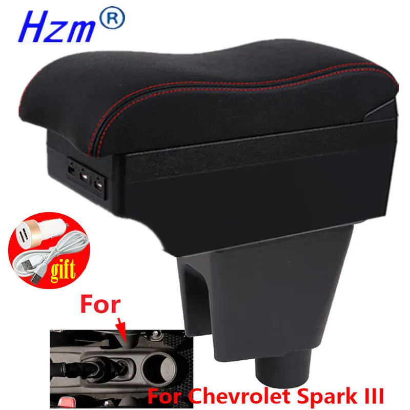 Подлокотник для Chevrolet Spark III 2010-2014 Daewoo Matiz черный кожаный центр Новый ящик хранения