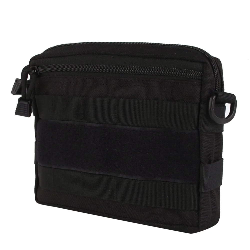 Black Тактическая Сумка Molle EDC, Военный Инструмент, поясная сумка на молнии, поясная сумка, аксессуар, прочный поясной чехол, многофункциональная сумка - Цвет: Black