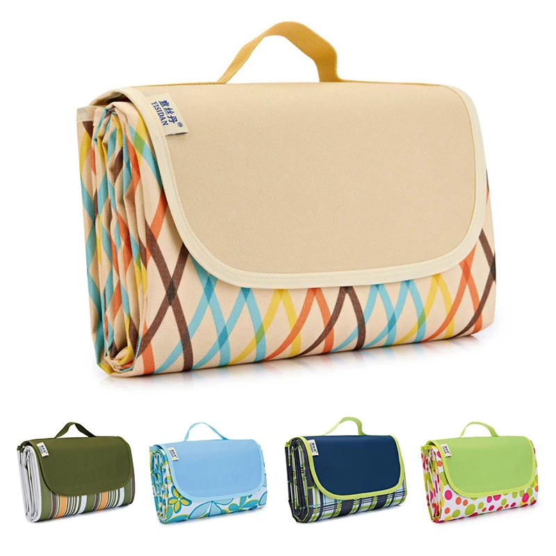 Коврик для пикника водонепроницаемый складной плед из ткани Оксфорд отдыха на