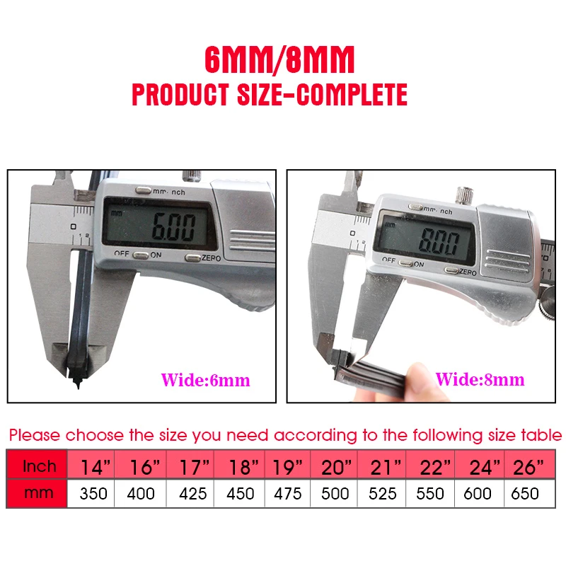 Сменные вставки для щетки стеклоочистителя автомобиля Резиновая лента лобового