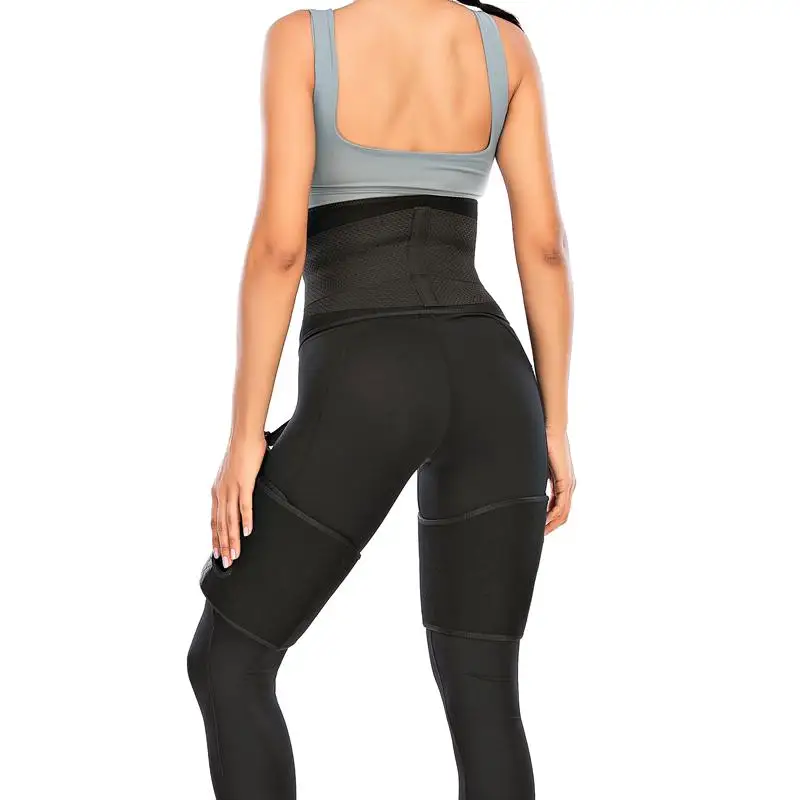 3 in 1 Burn Fat Neoprene Heat Compress Slimming Belt Women Push Up Butt Sweat Slim Waist Trainer Thigh Trimmer Leg Shapers