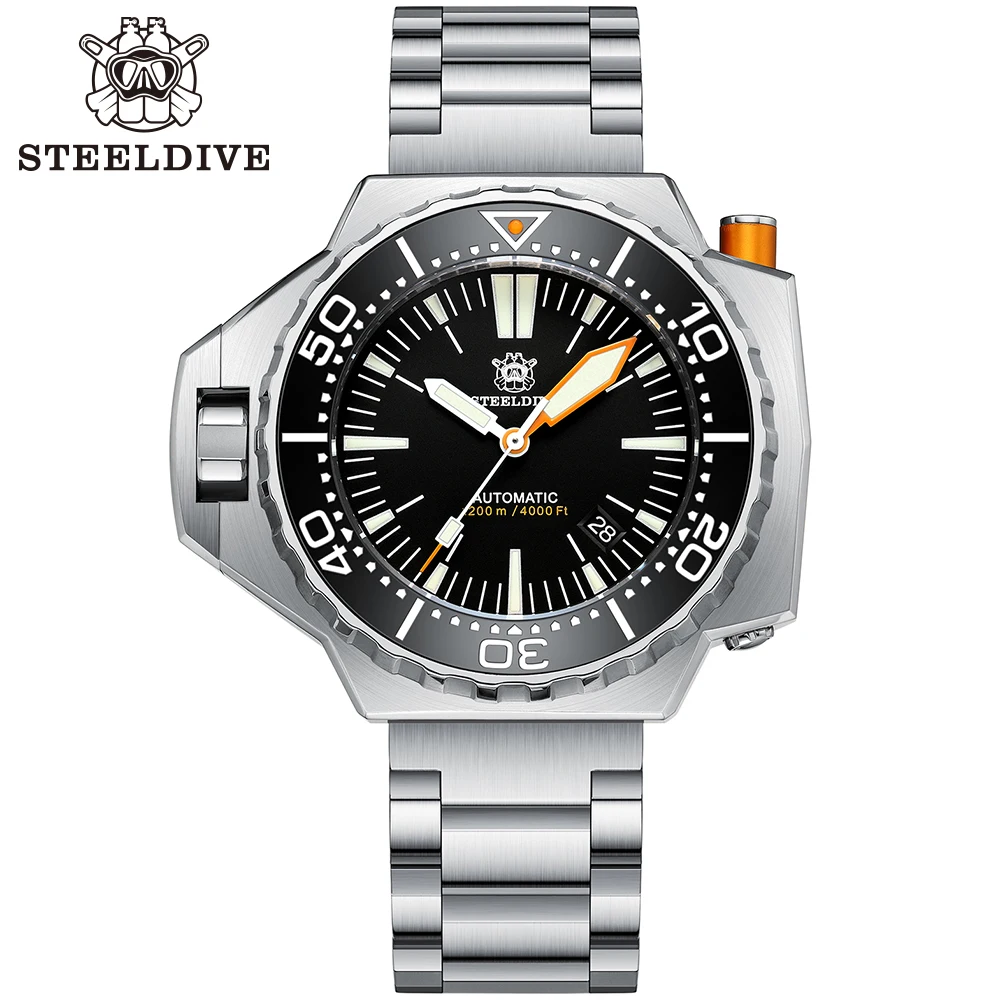 

Steeldive SD 1969 Ploprof Mens Diver Watch Automatic Self Winding Mechanical BGW9 Luminous 1200M Water Resistant Sapphire Watch
