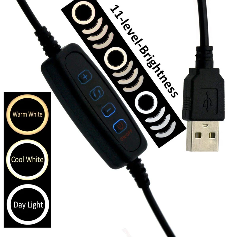8/10/12 USB LED Selfie кольцевой свет для Iphone дополнительное освещение селфи увеличение