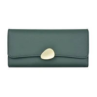 woman leather purse simple long wallet ladies green thin wallet women clutch phone bag luxury credit card holder wallet mom gift