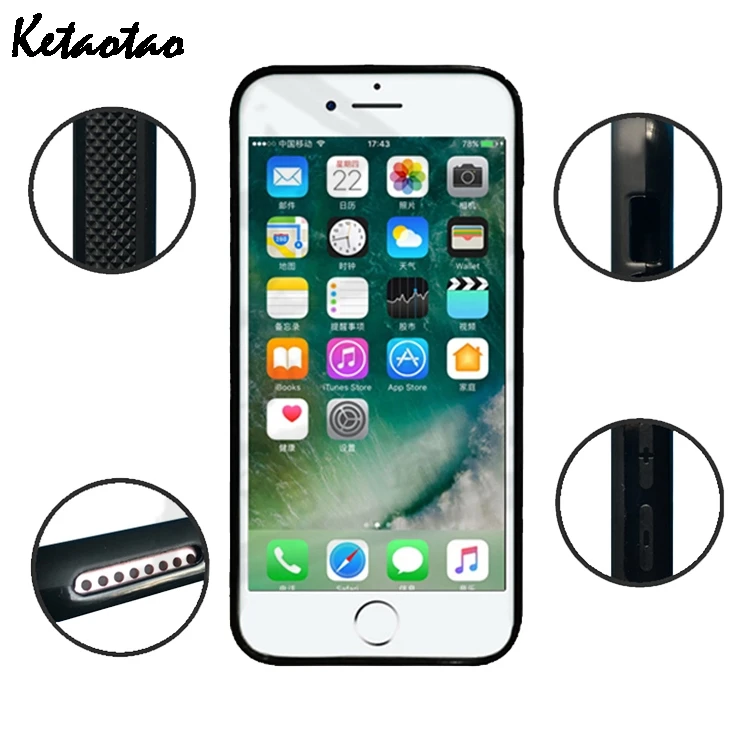 Силиконовый чехол для телефона Ketaotao с витражным стеклом E Dale из ТПУ iPhone 6S 7 8 Plus 5S SE X