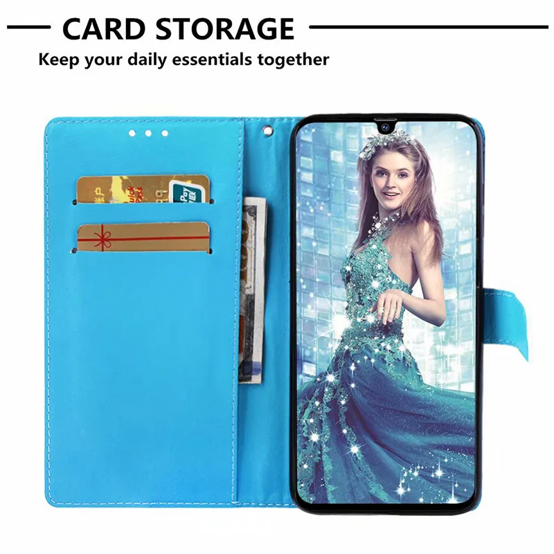 Чехол-книжка для Samsung Galaxy A70 A50 A40 A20 с рисунком Эйфелевой башни и тигра кожаный
