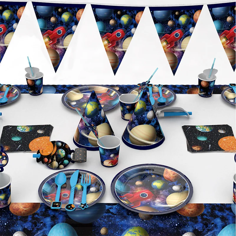 Милая Вселенная космос вечерние посуда тарелка салфетки флаг воздушный шар для