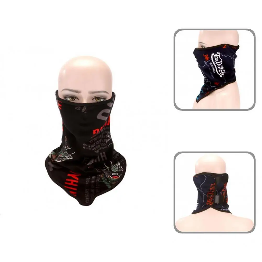 

Lightweight Astronaut Print Cycling Face Cover Fleece Cycling Face Cover Double Layer Fastener Tape for Hiking