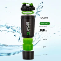 550ml shaker bottle plastic useful sport gym protein powder shaker mixer cup bottle shake cup for sport drinkware tool