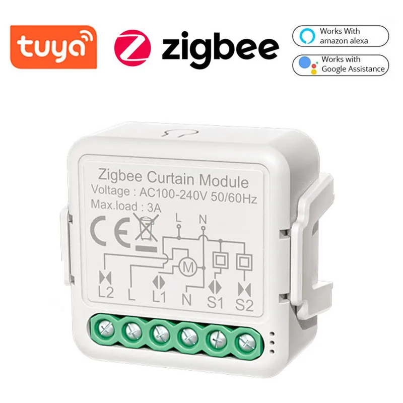 

Модуль для занавесок Tuya Zigbee, модуль выключателя для автоматизации дома, для роликовых затворов, для слепых моторов, для Alexa Google Home, инструмен...