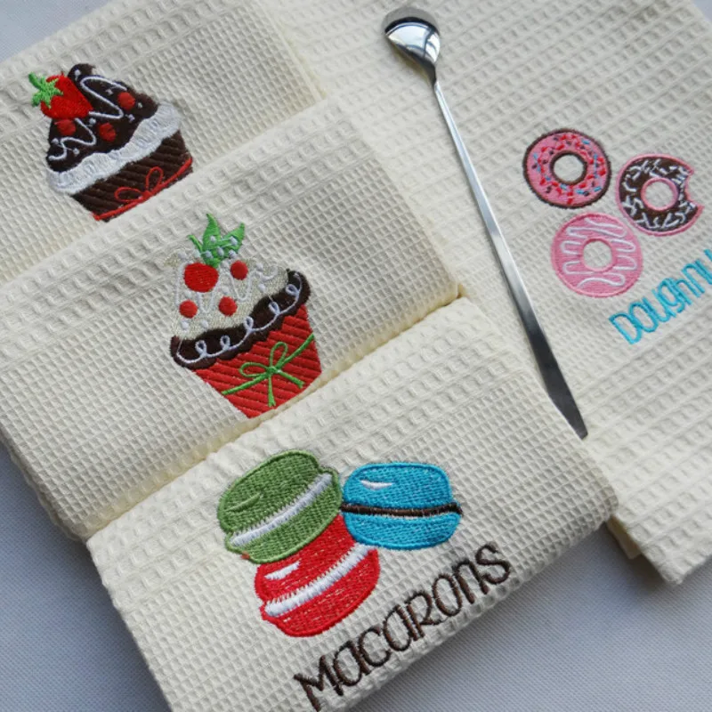 Вышитая ткань художественный Игровой Коврик салфетки Макарон Торт узоры