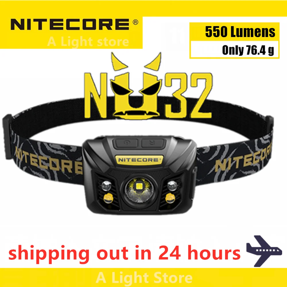 Налобный фонарь NITECORE NU32 550 люмен CREE XP-G3 S3 светодиодный со встроенной