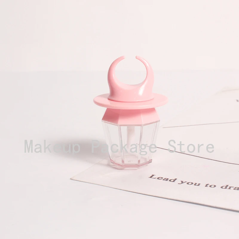 

8ml 50/80pcs Pink Eight Sides Empty Lip Gloss Tube,DIY Portable Diamond Ring Bottle,Clear Cosmetic Beauty Makeup Container Shell