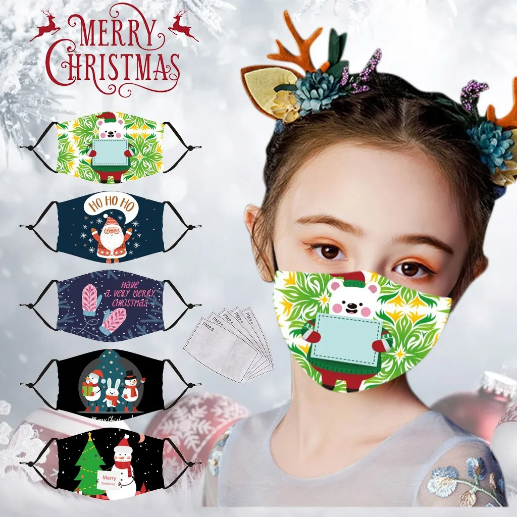 Бесплатная доставка 5 шт. в партии Детские с принтом маски фильтров и