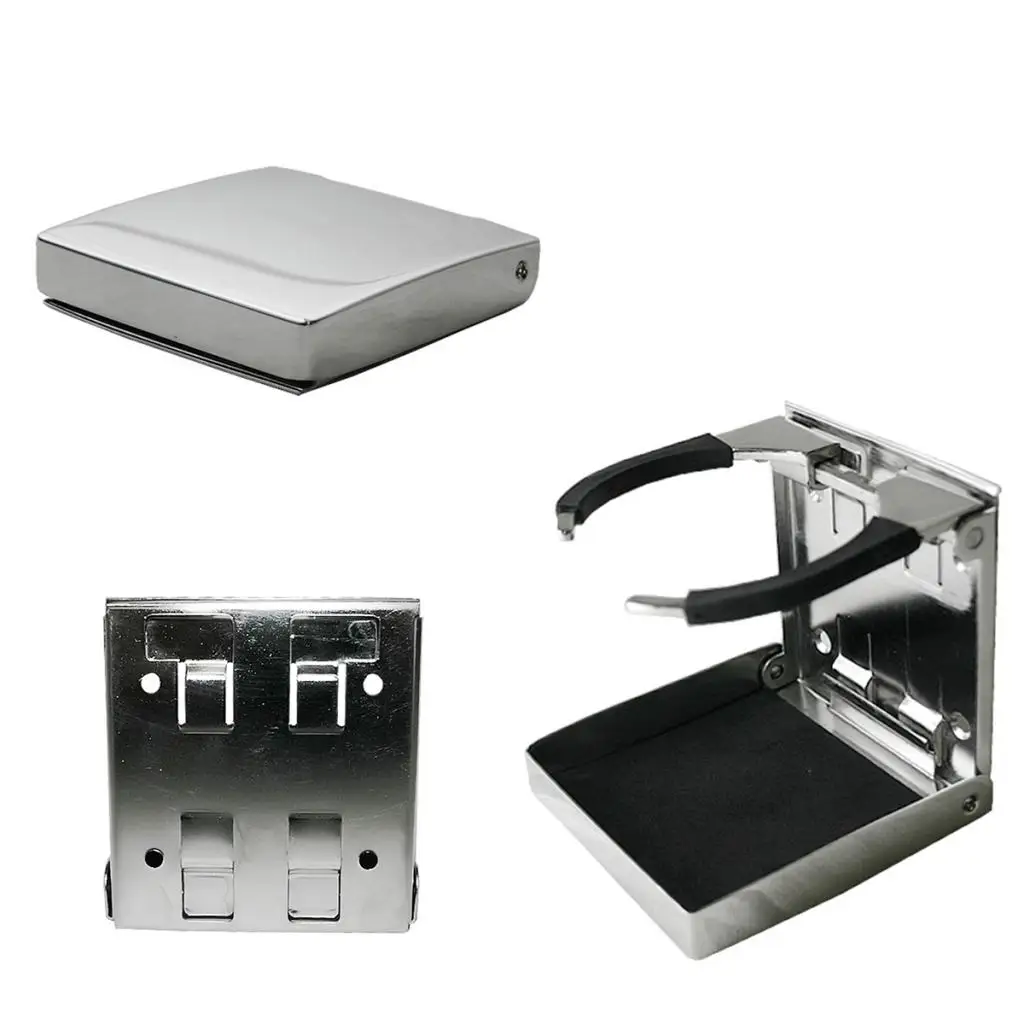 

Universal Steel Adjustable Folding Cup Drink Holder Car Truck Boat Camper RV