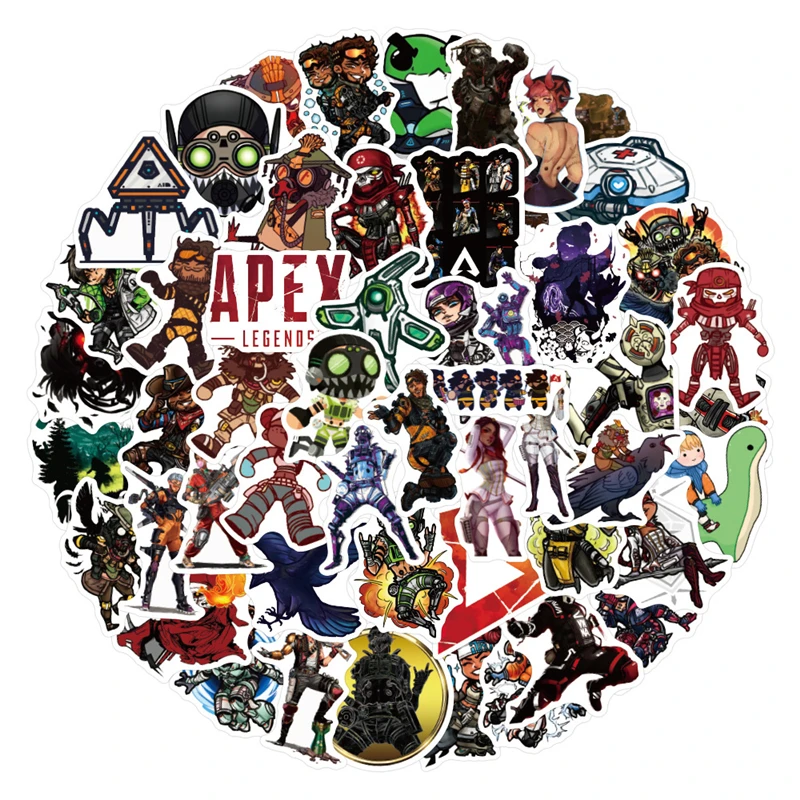 

10/30/50/100 шт. Апекс-наклейки, забавная игра, аниме-наклейка, ноутбук, ПВХ, водонепроницаемые, Мультяшные искусственные детские наклейки