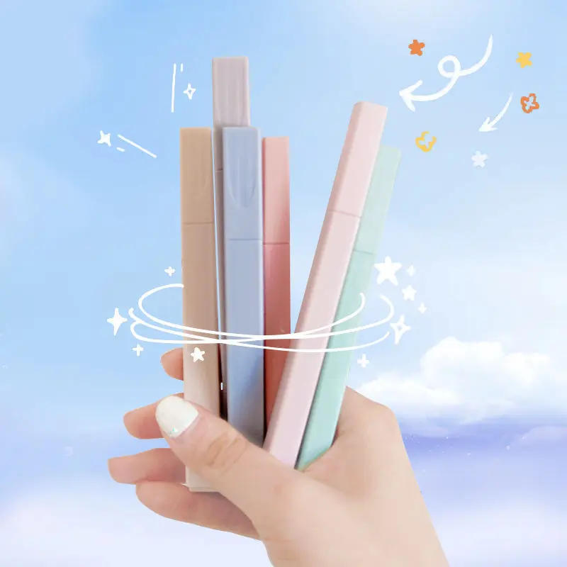 

Morandi Highlighters Set Pastel Markers Penne Kawaii Textmarker Fluorescente Marcatextos Colour Pens School Supplies