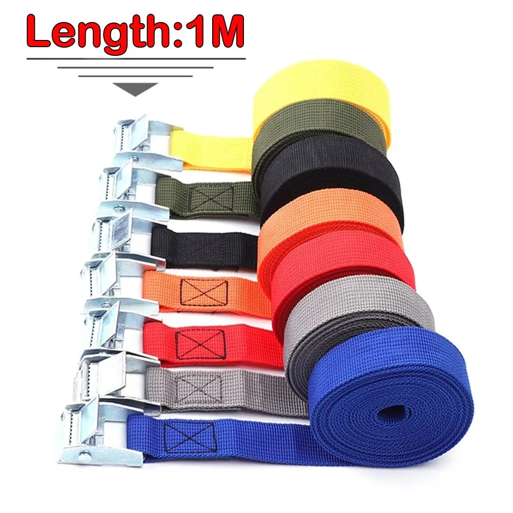 

25mmx1m Lashing Strap 250 Lbs Working Load Capacity W/ Buckle Nylon Cargo Tie Down Luggage Bag Moving Refrigerator Washer Dryer