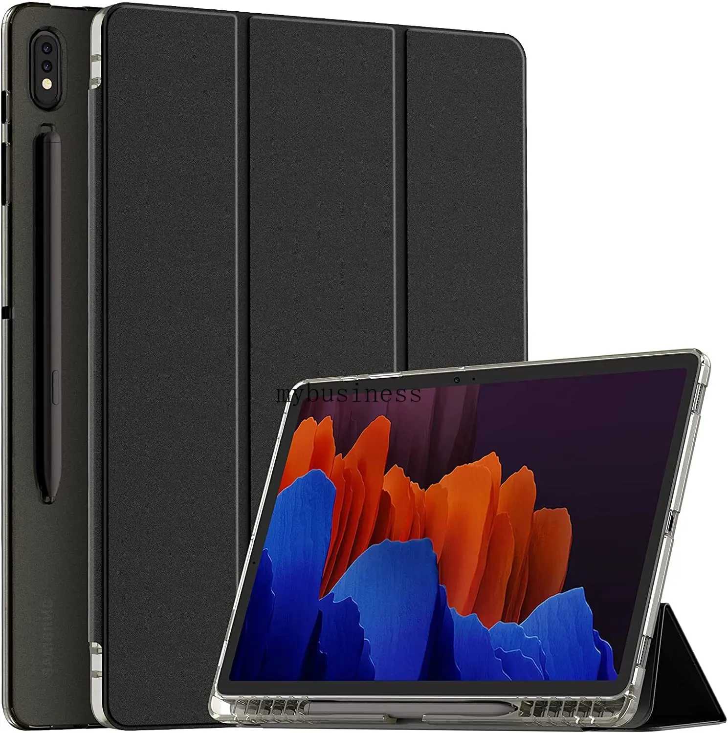 

Смарт-чехол для Samsung Galaxy Tab S7 FE Plus, 12,4 дюйма, с подставкой и держателем для карандашей