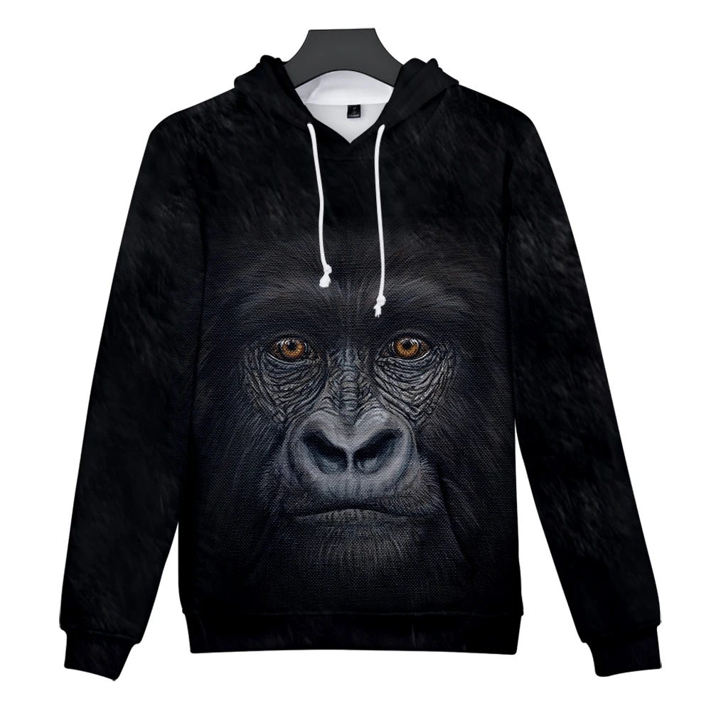 Толстовки Gorilla 3D для мужчин и женщин теплые худи повседневные Модные свитшоты в